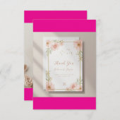 Elegante Tweelingen Trouw Dankkaart Bedankkaart (Voorkant / Achterkant)