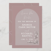 Elegante tweetonige boog Save the Date-Kaart Save The Date (Voorkant / Achterkant)