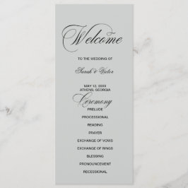Elegante tweezijdige programmkaart  programmakaart
