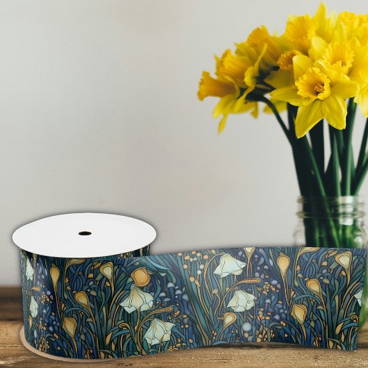 Elegante Twilight Garden Floral Botanical Satijnen Lint