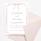 Elegante "Tying the Knot" Hand-Drawn Bow Dusty Roo Save The Date