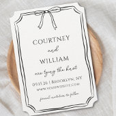 Elegante "Tying the Knot" met de hand getrokken bo Save The Date