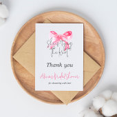 Elegante 'Tying the Knot' Roze Strik Bruidsjurk Br Bedankkaart