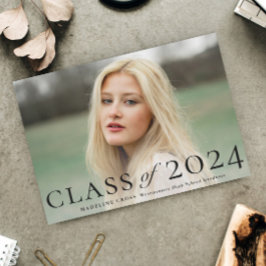 Elegante Type Foto Afstudeer Aankondiging