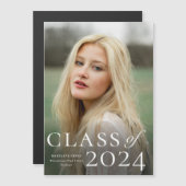 Elegante Type Foto Afstudeer Uitnodiging (Voorkant / Achterkant)
