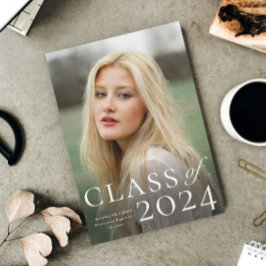 Elegante Type Foto Afstudeer Uitnodiging