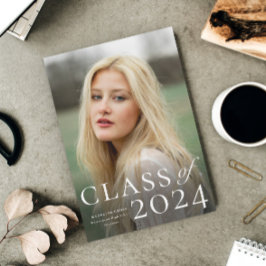 Elegante Type Foto Afstudeer Uitnodiging