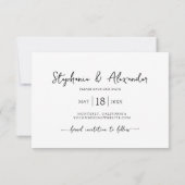 Elegante Typografie 2 Foto Bruiloft Save The Save The Date (Achterkant)