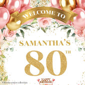 Elegante Typografie 80ste Verjaardagsfeest servett Servet