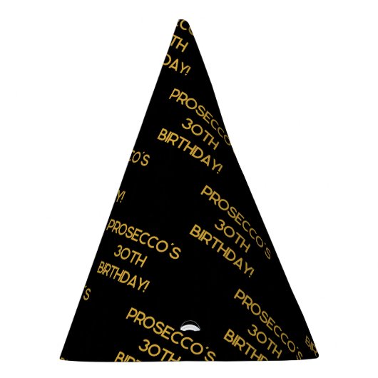 Elegante Typografie Aangepaste Verjaardag Feesthoedjes (Rechts)