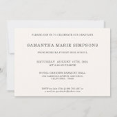 Elegante Typografie Afstuderen Fotopartij Kaart (Achterkant)