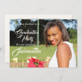 Elegante Typografie Afstuderen Fotopartij Kaart (Voorkant / Achterkant)