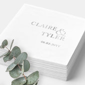 Elegante Typografie Ampersand Minimal Wedding Folie Servetten