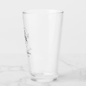 Elegante typografie ampersand monogram trouwen glas (Links)