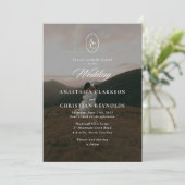 Elegante typografie berg één foto kaart (Staand voorkant)