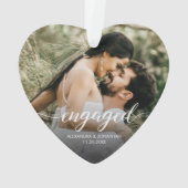 Elegante typografie Betrokken aangepaste fotonamen Ornament (achterkant)