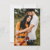 Elegante typografie Bewaar de datum foto Minimalis Save The Date (Voorkant)