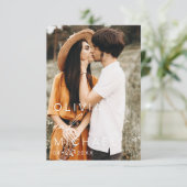 Elegante typografie Bewaar de datum foto Minimalis Save The Date (Staand voorkant)