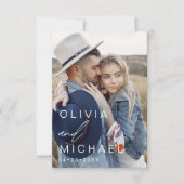 Elegante typografie Bewaar de datum foto Minimalis Save The Date (Voorkant)