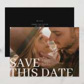 Elegante typografie Bewaar deze datum & foto Bruil Save The Date (Voorkant / Achterkant)