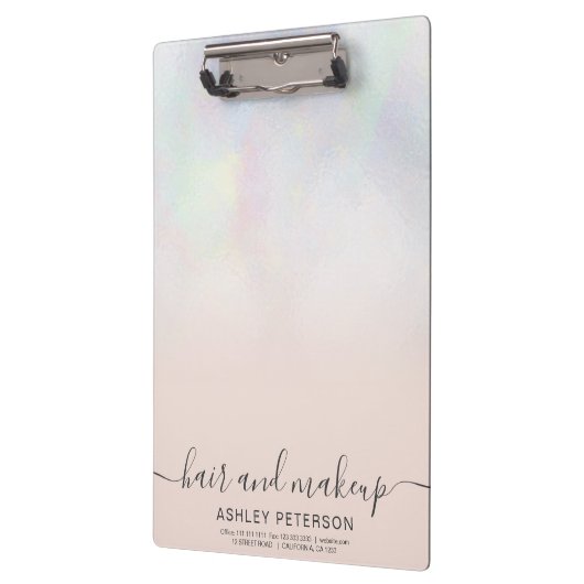 elegante typografie blauw parel nacre ombre klembord (Links)