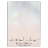 elegante typografie blauw parel nacre ombre klembord (Achterkant)