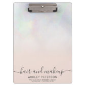 elegante typografie blauw parel nacre ombre klembord (Voorkant)