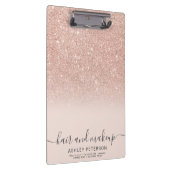 elegante typografie blauw roos goud glitter ombre klembord (Rechts)