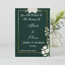 Elegante typografie bloemen bruiloftsinvatie