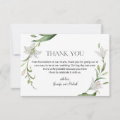 Elegante typografie Botanische foto bruiloft Bedankkaart (Achterkant)