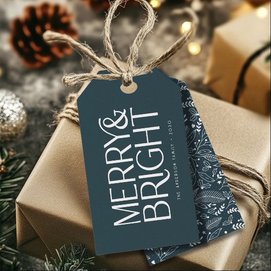 Elegante Typografie Botanische vrolijkheid en held Cadeaulabel