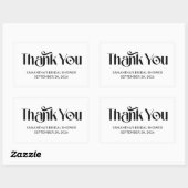 Elegante typografie Bruidsuitnodiging Bedankt Rechthoekige Sticker (Vel)