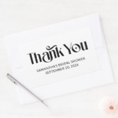 Elegante typografie Bruidsuitnodiging Bedankt Rechthoekige Sticker (Envelop)