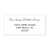 Elegante Typografie Bruiloft Retouradres Rubberstempel (Afrduk)