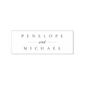 Elegante Typografie Bruiloft Rubberstempel (Afrduk)