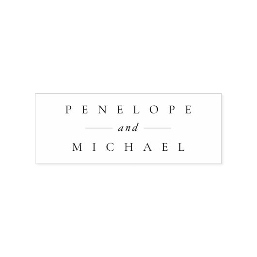 Elegante Typografie Bruiloft Rubberstempel (Afrduk)