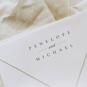 Elegante Typografie Bruiloft Rubberstempel