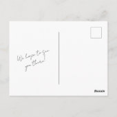 Elegante  Typografie Bruiloft Save the Date Briefkaart (Achterkant)