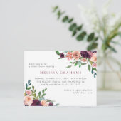 Elegante Typografie Chic Floral Vrijgezellenfeest Uitnodiging Briefkaart (Staand voorkant)