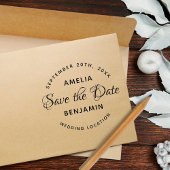 Elegante Typografie Custom Wedding Save the Date Rubberstempel