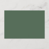 Elegante Typografie | Deep Green bruiloft receptie Informatiekaartje (Achterkant)