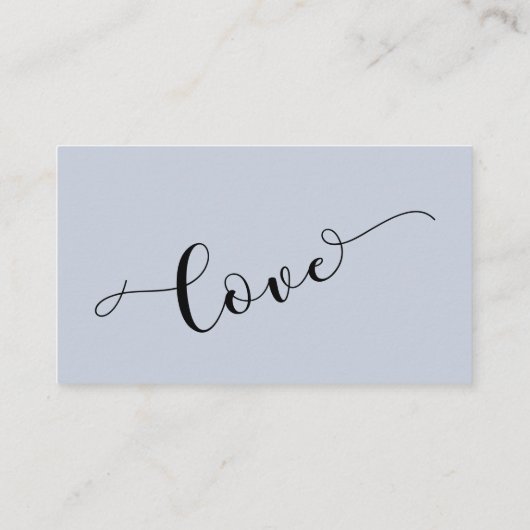 Elegante Typografie Dusty Blue Wedding Registry Informatiekaartje (Achterkant)