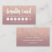 elegante typografie dusty roos Gold loyalty (Voorkant / Achterkant)