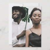 Elegante Typografie Eenvoudige Foto Bruiloft Kaart (Achterkant)