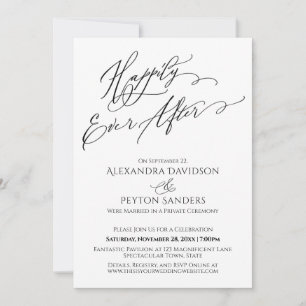 Elegante typografie Eindeloze liefde Ontvangst Kaart