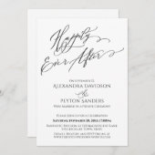 Elegante typografie Fijne bruiloft Feestelijke rec Kaart (Voorkant / Achterkant)