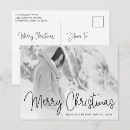 Elegante typografie Foto Elegant Feestdagenkaart