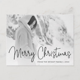 Elegante typografie Foto Elegant Feestdagenkaart