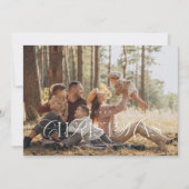 Elegante typografie foto kerstkaart kaart (Voorkant)