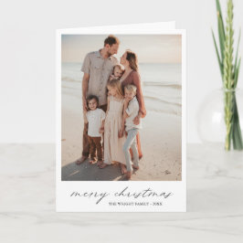 Elegante Typografie Foto Moderne Kerst Feestdagen Kaart